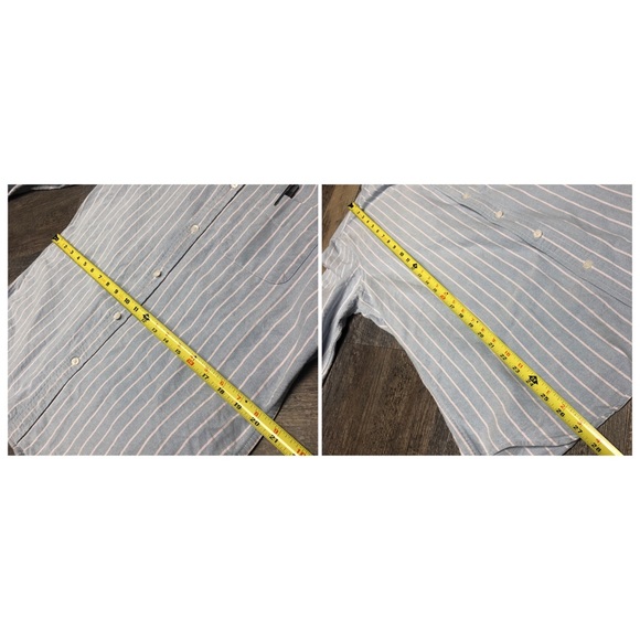 J. CREW Blue/white striped button down men’s shirt - Picture 4 of 7